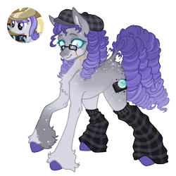 Size: 1000x1000 | Tagged: safe, artist:kazmuun, derpibooru import, snappy scoop, pony, series:kazmuun's drawing every pony, g4, alternate design, clothes, glasses, image, leg warmers, png, simple background, solo, transparent background