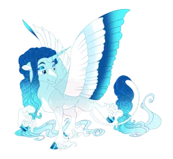 Size: 5100x4700 | Tagged: safe, artist:gigason, derpibooru import, oc, oc:glacial stream, alicorn, pony, colored wings, female, image, magical lesbian spawn, mare, multicolored wings, offspring, parent:princess luna, parent:rarity, parents:rariluna, png, simple background, solo, transparent background, unshorn fetlocks, wings