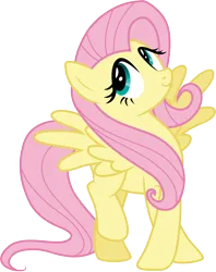 Size: 3000x3787 | Tagged: safe, alternate version, artist:cloudy glow, derpibooru import, fluttershy, pegasus, g4, female, happy, image, png, simple background, solo, transparent background, vector