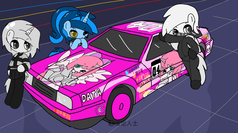 Size: 2560x1440 | Tagged: safe, derpibooru import, oc, oc:蛋定, oc:零洛, oc:龙鑫, grand theft auto, image, png, 德罗索, 机械泡泡糖公主