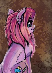 Size: 742x1038 | Tagged: safe, artist:thatonegib, derpibooru import, oc, unofficial characters only, earth pony, pony, ear piercing, earring, earth pony oc, female, image, jewelry, jpeg, mare, not pinkamena, not pinkie pie, piercing, sitting, solo