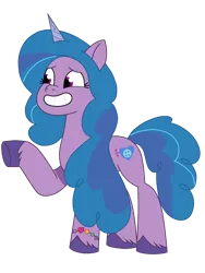 Size: 1848x2464 | Tagged: safe, artist:lnx1ynight16, derpibooru import, izzy moonbow, pony, unicorn, g5, my little pony: tell your tale, bracelet, friendship bracelet, horn, image, jewelry, looking at something, png, raised hoof, smiling, unicorn horn, zipp's yes day