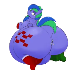 Size: 3000x3000 | Tagged: suggestive, artist:epicenehs, derpibooru import, oc, oc:felicity stars, unofficial characters only, pony, belly, big belly, butt, christmas, clothes, fat, holiday, image, large butt, looking at you, looking back, lying down, mistletoe, obese, png, simple background, socks, solo, the ass was fat, transparent background