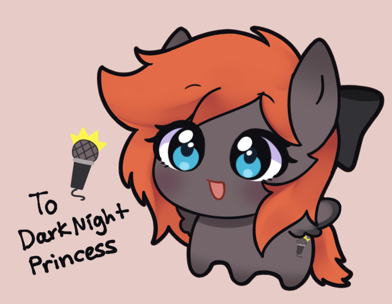 Size: 1287x1000 | Tagged: safe, artist:freudnim, derpibooru import, oc, oc:darknightprincess, pegasus, pony, blue eyes, bow, chibi, cute, gray coat, hair bow, image, png, red mane, solo