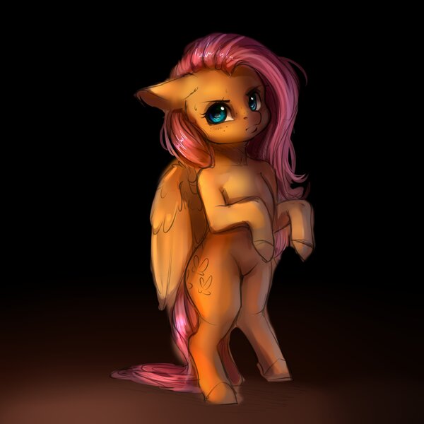 Size: 4000x4000 | Tagged: safe, artist:miokomata, derpibooru import, fluttershy, pegasus, pony, g4, bipedal, cute, female, floppy ears, freckles, freckleshy, image, jpeg, mare, shyabetes, solo