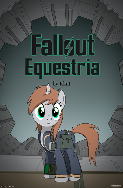 Size: 2300x3512 | Tagged: safe, artist:dddromm, derpibooru import, oc, oc:littlepip, unofficial characters only, pony, unicorn, fallout equestria, horn, image, png, solo, unicorn oc