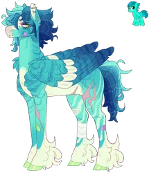 Size: 2340x2716 | Tagged: safe, artist:sleepy-nova, derpibooru import, oc, oc:ocean breeze, unofficial characters only, pegasus, pony, image, pegasus oc, png, redesign, scar, simple background, solo, transparent background, wings