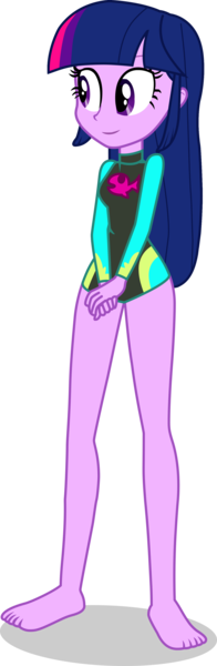 Size: 1281x3926 | Tagged: safe, alternate version, artist:dustinwatsongkx, derpibooru import, edit, twilight sparkle, human, equestria girls, g4, accessory swap, barefoot, clothes, clothes swap, feet, female, fluttershy's one-piece swimsuit, fluttershy's swimsuit, fluttershy's wetsuit, image, legless, long sleeves, my little pony equestria girls: better together, one-piece swimsuit, png, simple background, solo, swimsuit, swimsuit edit, swimsuit swap, transparent background, vector, wetsuit