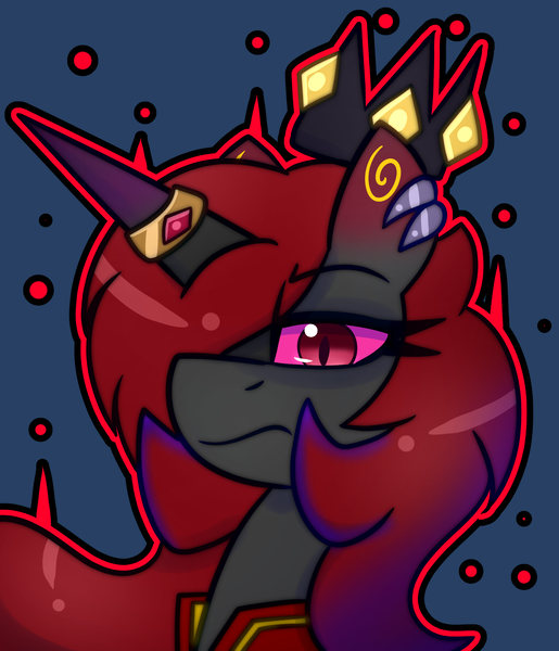 Size: 2060x2400 | Tagged: oc name needed, safe, artist:askhypnoswirl, derpibooru import, oc, unofficial characters only, unicorn, clothes, commission, crown, ear piercing, earring, eyelashes, frown, horn, horn ring, icon, image, jewelry, piercing, png, regalia, ring, unicorn oc