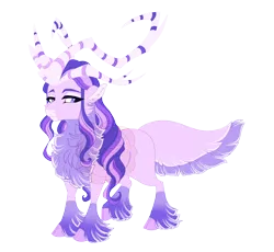 Size: 5100x4700 | Tagged: safe, artist:gigason, derpibooru import, oc, oc:polar vortex, hybrid, absurd resolution, female, image, magical lesbian spawn, offspring, parent:bori the reindeer, parent:starlight glimmer, png, reindeer pony, simple background, solo, transparent background