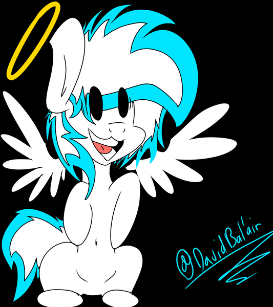 Size: 1600x1800 | Tagged: safe, artist:david_bal'air, derpibooru import, oc, oc:known pony, seraph, angel, belly, belly button, excited, halo, image, multiple wings, png, sitting, smiling, spread wings, wide eyes, wings