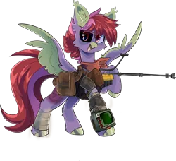 Size: 2530x2312 | Tagged: safe, artist:star-theft, derpibooru import, oc, oc:rivet, unofficial characters only, pegasus, pony, fallout equestria, branding, dashite, image, pegasus oc, png, simple background, solo, transparent background, wings