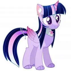 Size: 1096x1096 | Tagged: safe, artist:tsunqi, derpibooru import, twilight sparkle, alicorn, cat, alternate design, furry, image, jpeg, simple background, species swap, twitterina design, white background