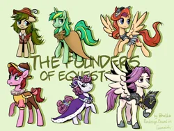 Size: 4096x3072 | Tagged: safe, artist:brella, derpibooru import, chancellor puddinghead, clover the clever, commander hurricane, princess platinum, private pansy, smart cookie, earth pony, pegasus, pony, unicorn, g4, armor, clothes, crown, gameloft, hat, horn, image, jewelry, png, redesign, regalia