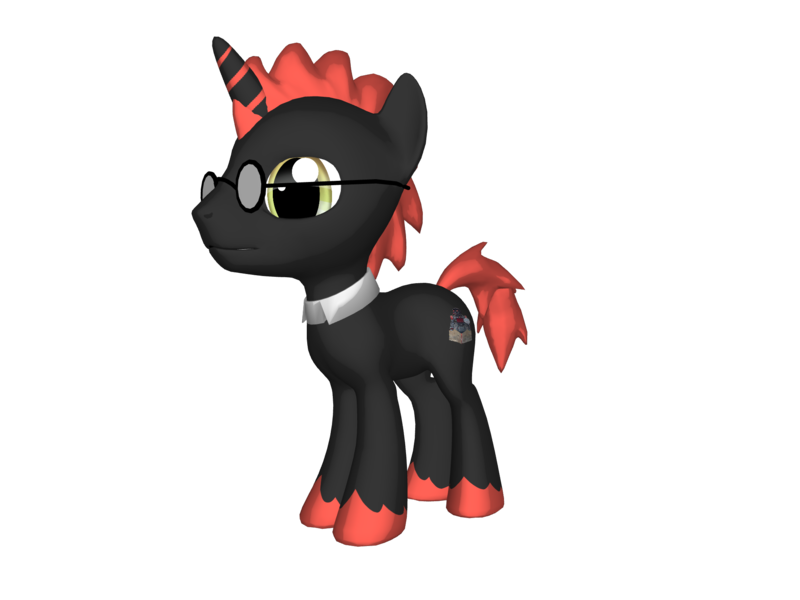 Size: 2000x1500 | Tagged: safe, artist:taionafan369, derpibooru import, editor:taionafan369, oc, oc:refpon, oc:refpony, ponified, pony, unicorn, pony creator, g4, 3d, 3d pony creator, collar, glasses, horn, house robot, housebot, image, male, male oc, png, ponylumen, refbot, referee, robot wars, simple background, solo, stallion, stallion oc, transparent background, unicorn oc, unshorn fetlocks