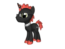 Size: 2000x1500 | Tagged: safe, artist:taionafan369, derpibooru import, editor:taionafan369, oc, oc:refpon, oc:refpony, ponified, pony, unicorn, pony creator, g4, 3d, 3d pony creator, collar, glasses, horn, house robot, housebot, image, male, male oc, png, ponylumen, refbot, referee, robot wars, simple background, solo, stallion, stallion oc, transparent background, unicorn oc, unshorn fetlocks