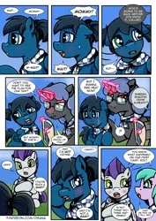 Size: 2480x3508 | Tagged: safe, artist:dsana, derpibooru import, oc, oc:bolt thundercloud, oc:hornwort, oc:lullaby dusk, oc:minty mint, earth pony, pegasus, pony, unicorn, comic:a storm's lullaby, colt, female, filly, foal, horn, image, male, png