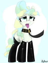 Size: 3000x3946 | Tagged: suggestive, artist:aubs, derpibooru import, vapor trail, pegasus, pony, g4, clothes, collar, female, horny, image, leash, looking at you, mare, newbie artist training grounds, png, prostitution, sexy, slut, socks, solo, stupid sexy vapor trail, thigh highs, tongue out