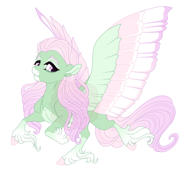 Size: 4500x4000 | Tagged: safe, artist:gigason, derpibooru import, oc, oc:mariposa lily, pegasus, pony, absurd resolution, colored wings, female, image, mare, multicolored wings, offspring, parent:clover the clever, parent:fluttershy, png, simple background, solo, transparent background, unshorn fetlocks, wings