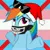 Size: 1197x1200 | Tagged: safe, rainbow dash, pegasus, pony, christmas, holiday, image, jpeg, nazi, skull mask, solo, sunglasses on head, transphobia