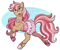 Size: 2394x1998 | Tagged: safe, artist:vkyw, derpibooru import, horse, bridget (wild manes), clothes, hoof shoes, image, looking up, open mouth, partially transparent background, png, saddle, skirt, solo, tack, tail, wild manes