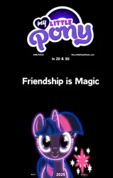 Size: 406x638 | Tagged: safe, artist:keroncaton3, derpibooru import, screencap, twilight sparkle, twilight sparkle (alicorn), alicorn, g4, 2025, columbia pictures, cutie mark, grin, hasbro, hasbro logo, image, logo, movie, movie poster, my little pony, outline, png, smiling, title