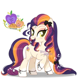 Size: 1280x1280 | Tagged: safe, artist:dixieadopts, derpibooru import, oc, oc:harvest gem, earth pony, pony, female, image, magical lesbian spawn, mare, offspring, parent:applejack, parent:rarity, parents:rarijack, png, simple background, solo, transparent background