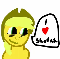 Size: 1812x1780 | Tagged: artist needed, safe, banned from derpibooru, applejack, earth pony, pony, 1000 hours in ms paint, female, front facing, heart, image, jpeg, male, mare, shotacon, text, underage