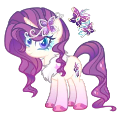 Size: 2400x2268 | Tagged: safe, artist:anno酱w, derpibooru import, oc, unofficial characters only, butterfly, insect, pony, unicorn, base used, clothes, cutie mark, eyelashes, eyeshadow, freckles, gem, gemstones, horn, image, jewelry, magical lesbian spawn, makeup, offspring, parent:fluttershy, parent:rarity, png, scarf, simple background, solo, transparent background