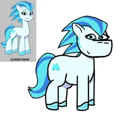 Size: 1280x1280 | Tagged: safe, artist:josephthedumbimpostor, derpibooru import, earth pony, g5, my little pony: tell your tale, cloudy dash, female, image, png, simple background, solo, solo female, white background