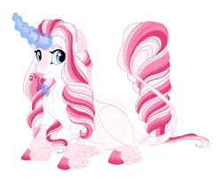 Size: 4600x3700 | Tagged: safe, artist:gigason, derpibooru import, oc, oc:candycane crystal, pony, unicorn, absurd resolution, candy, candy cane, female, food, horn, image, licking, magic, magical lesbian spawn, mare, offspring, parent:cup cake, parent:princess platinum, png, simple background, solo, tongue out, transparent background