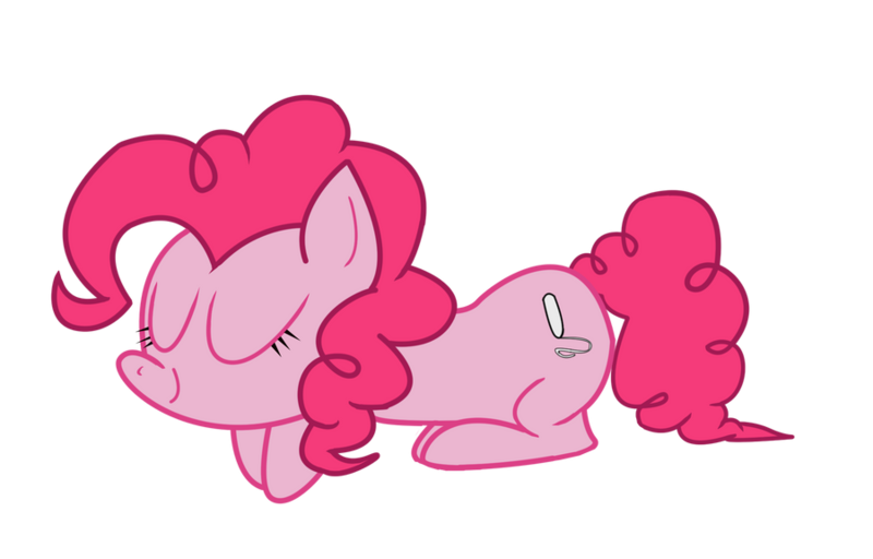 Size: 900x576 | Tagged: safe, artist:doggyandi, derpibooru import, pinkie pie, earth pony, pony, .mov, party.mov, g4, closed mouth, cute, diapinkes, eyes closed, female, image, lying down, mare, png, pony.mov, simple background, sleeping, smiling, transparent background, vector