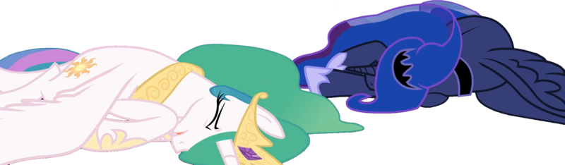 Size: 2048x599 | Tagged: safe, derpibooru import, edit, edited screencap, editor:pascalmulokozi2, screencap, princess celestia, princess luna, alicorn, pony, g4, the ending of the end, background removed, duo, duo female, eyes closed, female, image, jewelry, my little pony, not a vector, png, regalia, royal sisters, siblings, sisters