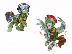 Size: 1080x810 | Tagged: safe, artist:magneteroo, derpibooru import, ponified, pegasus, pony, undead, zombie, zombie pony, pony town, clothes, flight suit, gladiator, image, jpeg, male, plants vs zombies, stallion