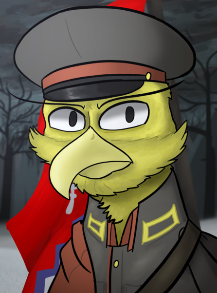 Size: 624x840 | Tagged: safe, artist:notoriousnostalgia, derpibooru import, oc, oc:asper sickleclaw, unofficial characters only, gryphon, equestria at war mod, beak, beard, bust, cap, clothes, facial hair, griffon oc, hat, image, looking at camera, looking at you, male, military, military uniform, outdoors, pin, png, portrait, solo, uniform, updated portrait, updated portraits, updated portraits from the equestria at war mod