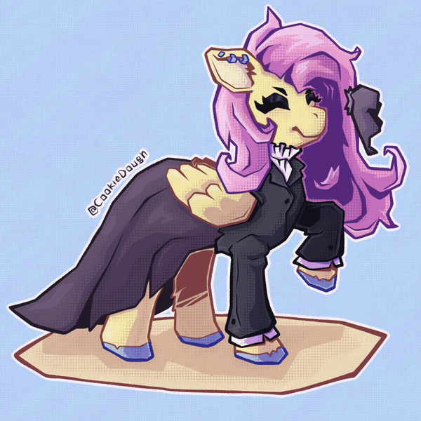 Size: 900x900 | Tagged: safe, artist:cookiedough, derpibooru import, fluttershy, pegasus, pony, g4, clothes, dress, fluttergoth, goth, image, jewelry, png, simple background, solo