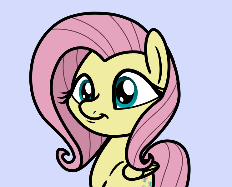 Size: 2164x1750 | Tagged: safe, artist:ewoudcponies, derpibooru import, fluttershy, pegasus, pony, g4, blue background, female, image, mare, png, simple background, smiling, solo