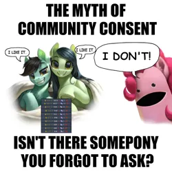 Size: 1280x1280 | Tagged: safe, ai content, anonymous prompter, banned from tantabus, machine learning generated, stable diffusion, pinkie pie, oc, oc:anon, black hair, dialogue, female, green coat, image, jesus christ how horrifying, male, meme, png, shitposting, speech bubble, text, yellow eyes