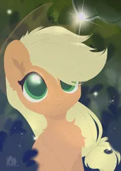 Size: 2507x3541 | Tagged: safe, artist:kebchach, derpibooru import, applejack, earth pony, pony, g4, applejack's hat, chest fluff, clothes, cowboy hat, cute, ear fluff, female, hat, image, jackabetes, lineless, mare, png, signature, smiling, solo