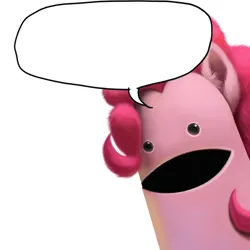 Size: 1024x1024 | Tagged: safe, ai content, anonymous prompter, machine learning generated, stable diffusion, pinkie pie, earth pony, pony, beady eyes, blank, blank meme, detailed, exploitable, exploitable meme, image, jesus christ how horrifying, meme, open mouth, png, ponified meme, reaction image, simple background, solo, speech bubble, template, wat, white background