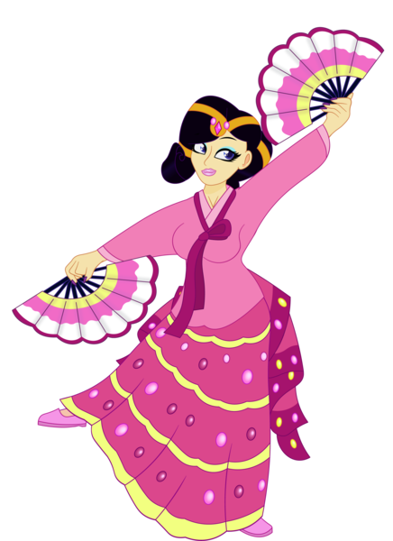 Size: 1827x2512 | Tagged: safe, artist:prixy05, derpibooru import, rarity, human, g4, clothes, dress, fan, gala dress, hanbok, humanized, image, light skin, png, simple background, solo, transparent background