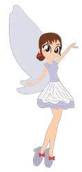 Size: 401x841 | Tagged: safe, artist:cookiechans2, artist:user15432, derpibooru import, fairy, equestria girls, g4, ballerina, base used, blue wings, bow, christmas fairy, clothes, crossover, dress, equestria girls style, equestria girls-ified, fairy wings, giselle (rainbow magic), giselle the christmas ballet fairy, hair bow, image, looking at you, png, rainbow magic (series), red bow, shoes, simple background, smiling, smiling at you, transparent background, wings