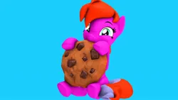 Size: 1920x1080 | Tagged: safe, artist:fallenponiesproduction, ponerpics import, oc, unofficial characters only, pony, 3d, cookie, female, food, image, jpeg, mare