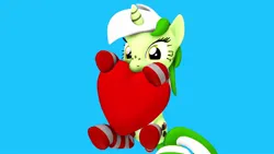 Size: 1920x1080 | Tagged: safe, artist:fallenponiesproduction, ponerpics import, oc, oc:baetica castanets, unofficial characters only, pony, 3d, clothes, cookie, female, food, image, jpeg, mare, socks, striped socks