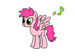 Size: 960x720 | Tagged: safe, artist:lonstecation, derpibooru import, oc, oc:lilly willy, unofficial characters only, pegasus, pony, g4, female, image, mare, music, music notes, png, simple background, solo, standing, transparent background, wings