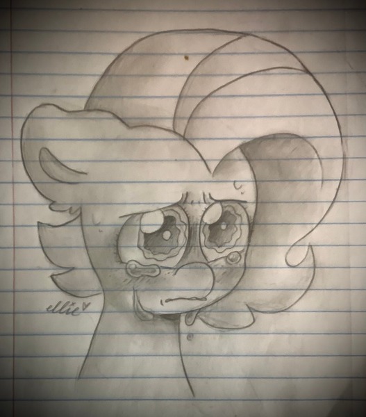 Size: 2086x2376 | Tagged: safe, artist:smile-files, derpibooru import, fluttershy, pegasus, pony, g4, bust, crying, image, jpeg, pencil drawing, photo, portrait, sad, solo, traditional art