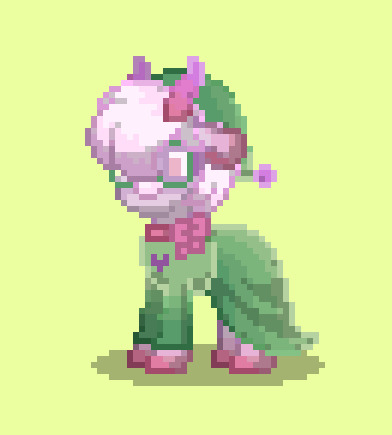 Size: 392x435 | Tagged: safe, artist:smile-files, derpibooru import, goat, goat pony, pony, pony town, deltarune, image, jpeg, ralsei, smiling, solo