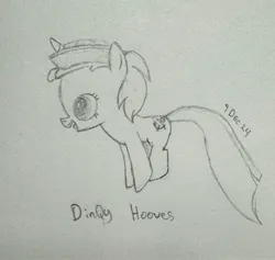 Size: 2840x2688 | Tagged: safe, artist:ohshitanelite, derpibooru import, dinky hooves, pony, unicorn, g4, character parody, derpibooru exclusive, female, filly, foal, hat, horn, image, jpeg, navy, parody, pencil drawing, sailor, sailor hat, smiling, solo, traditional art