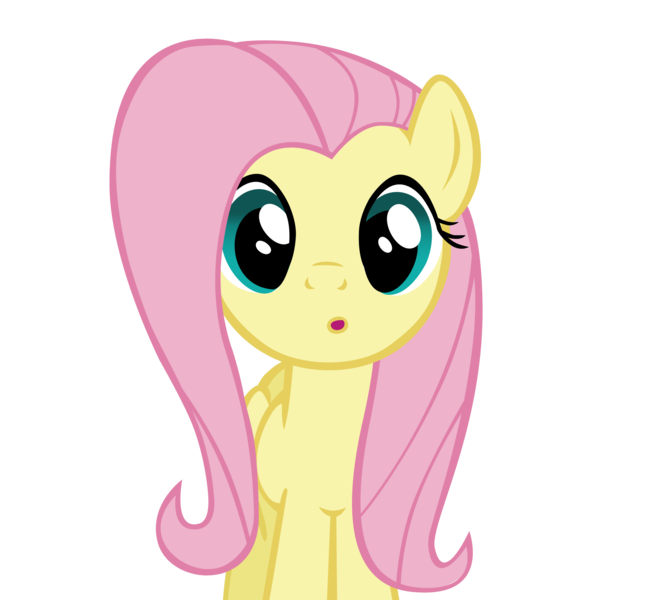 Size: 2000x1824 | Tagged: safe, artist:takua770, derpibooru import, fluttershy, pegasus, pony, g4, :o, female, folded wings, front view, image, looking at you, mare, open mouth, png, simple background, solo, transparent background, vector, wings