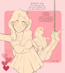 Size: 2500x2800 | Tagged: suggestive, artist:tickly-giggles, derpibooru import, pipp petals, sunny starscout, human, g5, barefoot, blushing, bondage, bracelet, breasts, clothes, commission, crown, dress, duo, duo female, erotic tickling, eyes closed, feather, feet, female, femsub, fetish, foot fetish, heart, humanized, image, jacket, jewelry, laughing, livestream, necklace, open mouth, png, regalia, rope, rope bondage, shirt, shorts, sitting, sketch, soles, streaming, submissive, tickle fetish, tickle torture, tickling, toes, winged humanization, wings